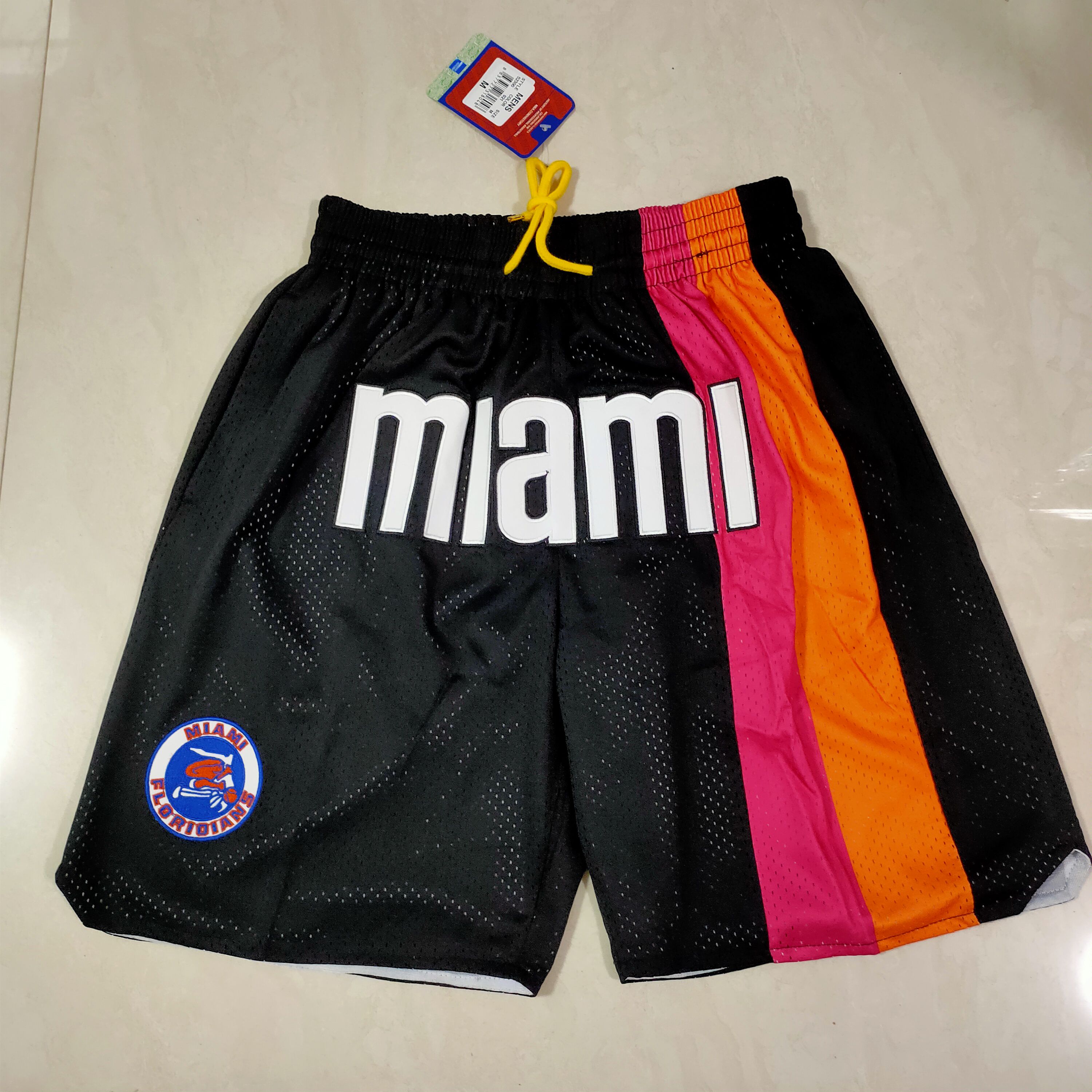 Men NBA 2021 Miami Heat Black Shorts 1